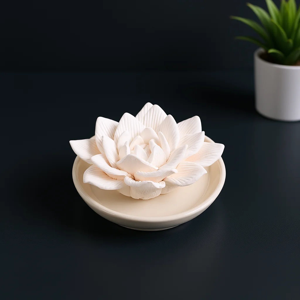 

Stone Diffuser Passive Essential Oil Supplies Flower Shape Perfume Diffuser Plaster Aromatherapy Diffusers for Home Car