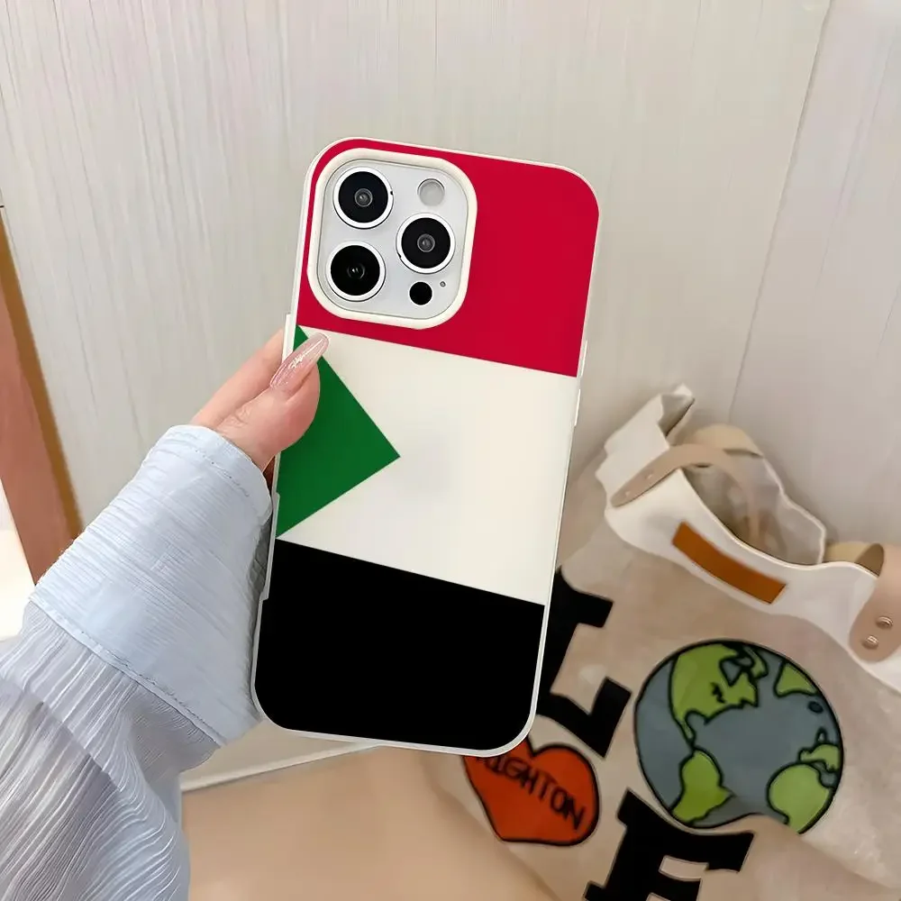 

The Republic of the Sudan Flag Phone Case IPhone 17 Air 16 15 14 Plus 13 Pro Max 2 Soft Frosted Candy Transparent Jelly 2-in-1