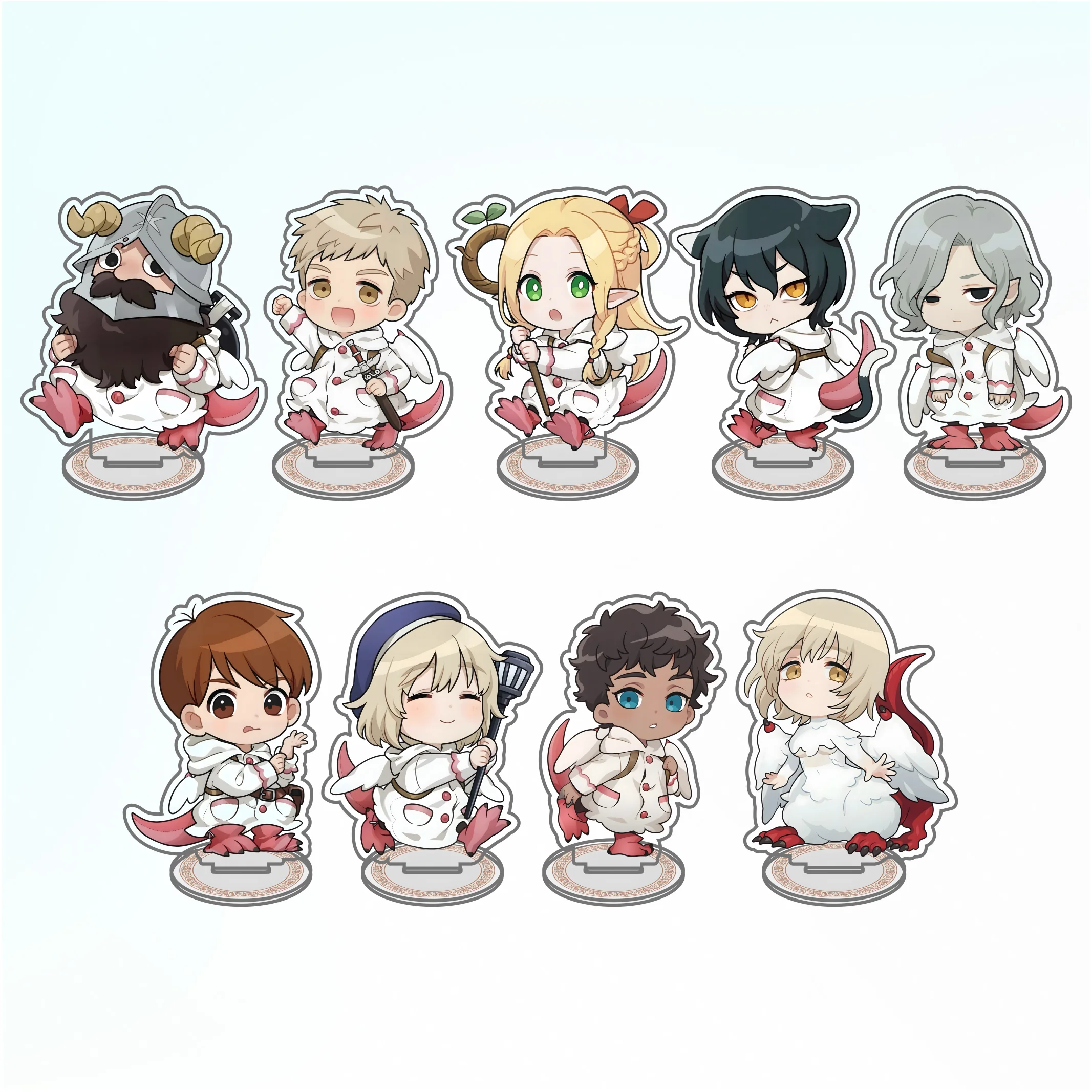 Anime Delicious in Dungeon Meshi Lilo and Stitch Acrylic Stand Figure Display 10CM Model Plate Desk Display Ornament  keychain