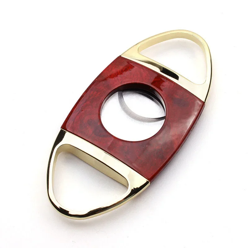 

Zinc Alloy Cigar Cutter Portable Simple Stainless Steel Double Blade Cigar Scissors Multifunctional