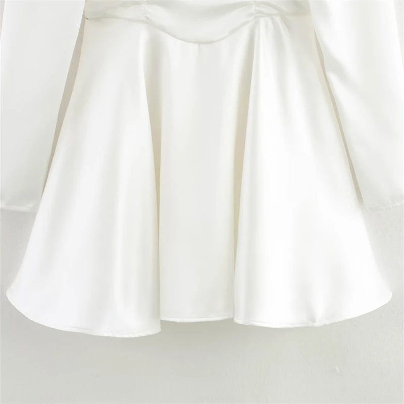 KEYANKETIAN Women's thick satin evening dress with bubble sleeves, slim fit MINI short skirt, elegant A-line dress