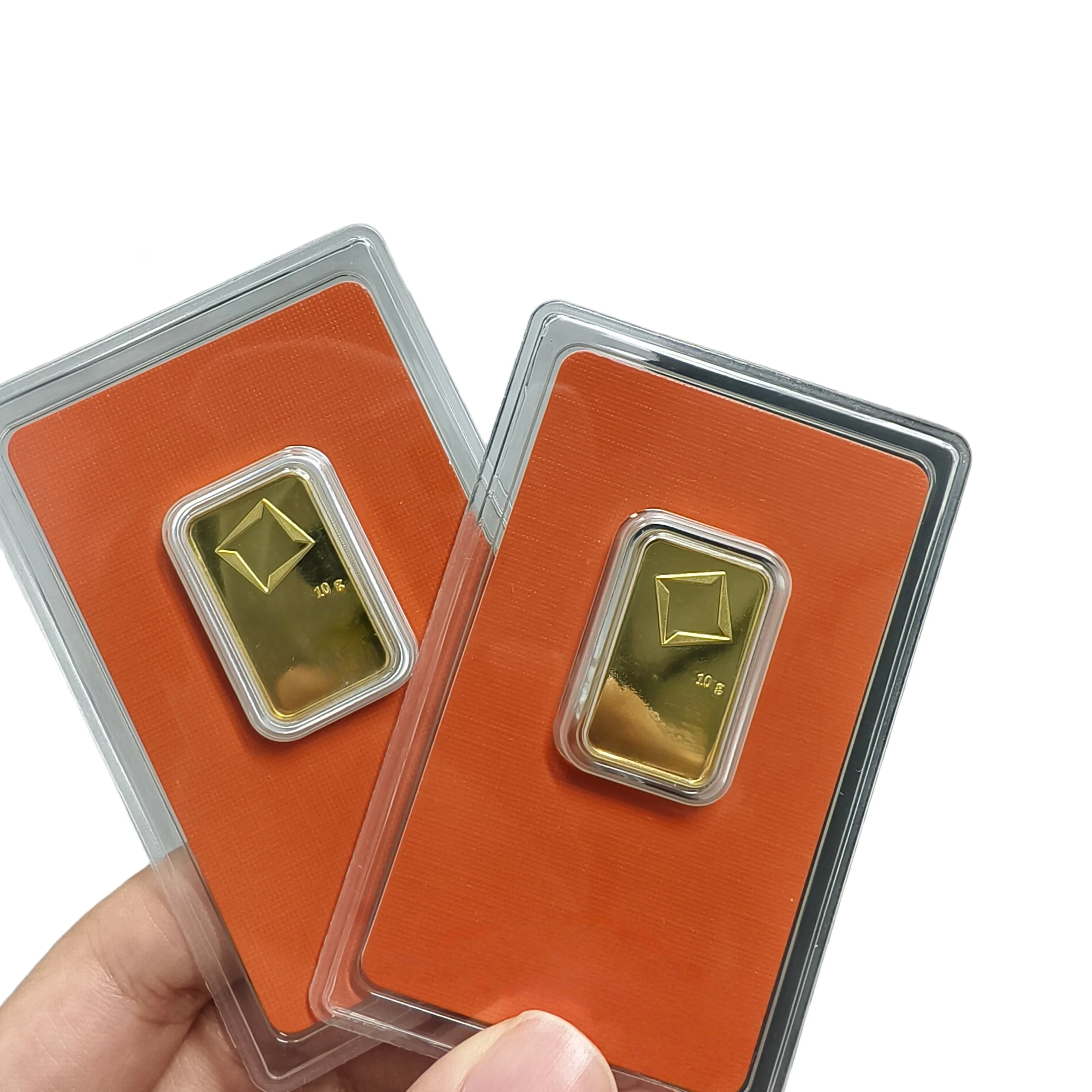 Copper Bar 1g/2.5g/10g/20g/1oz/50g Non Magnetic Swiss Gold Plated Bar With Independent Serial Number Gift Coin Crafts Souvenir