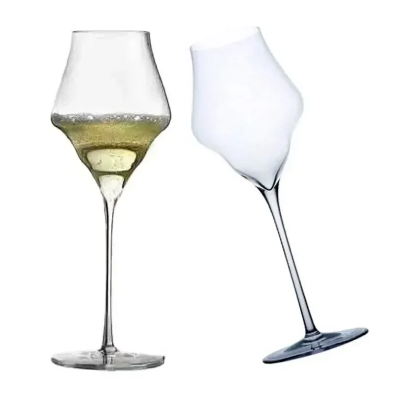 2pcs/1set Light Luxury Art Cloud Goblet 300-400ml Handmade Home Restaurant Festival Red Wine Champagne Cup