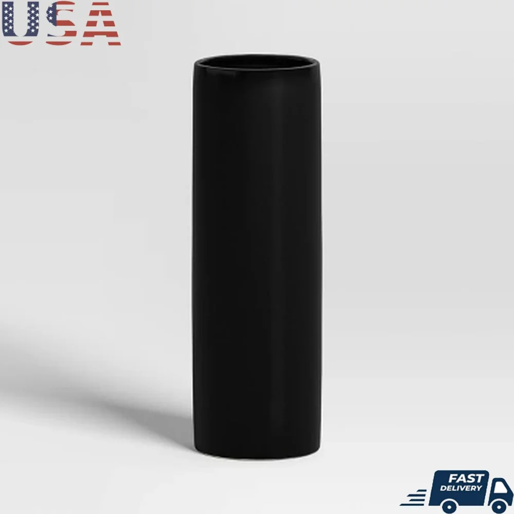 

Керамическая декоративная ваза-цилиндр, водонепроницаемая круглая форма, настольный дисплей, идеальная листва, домашний декор, высота 10,31 дюйма