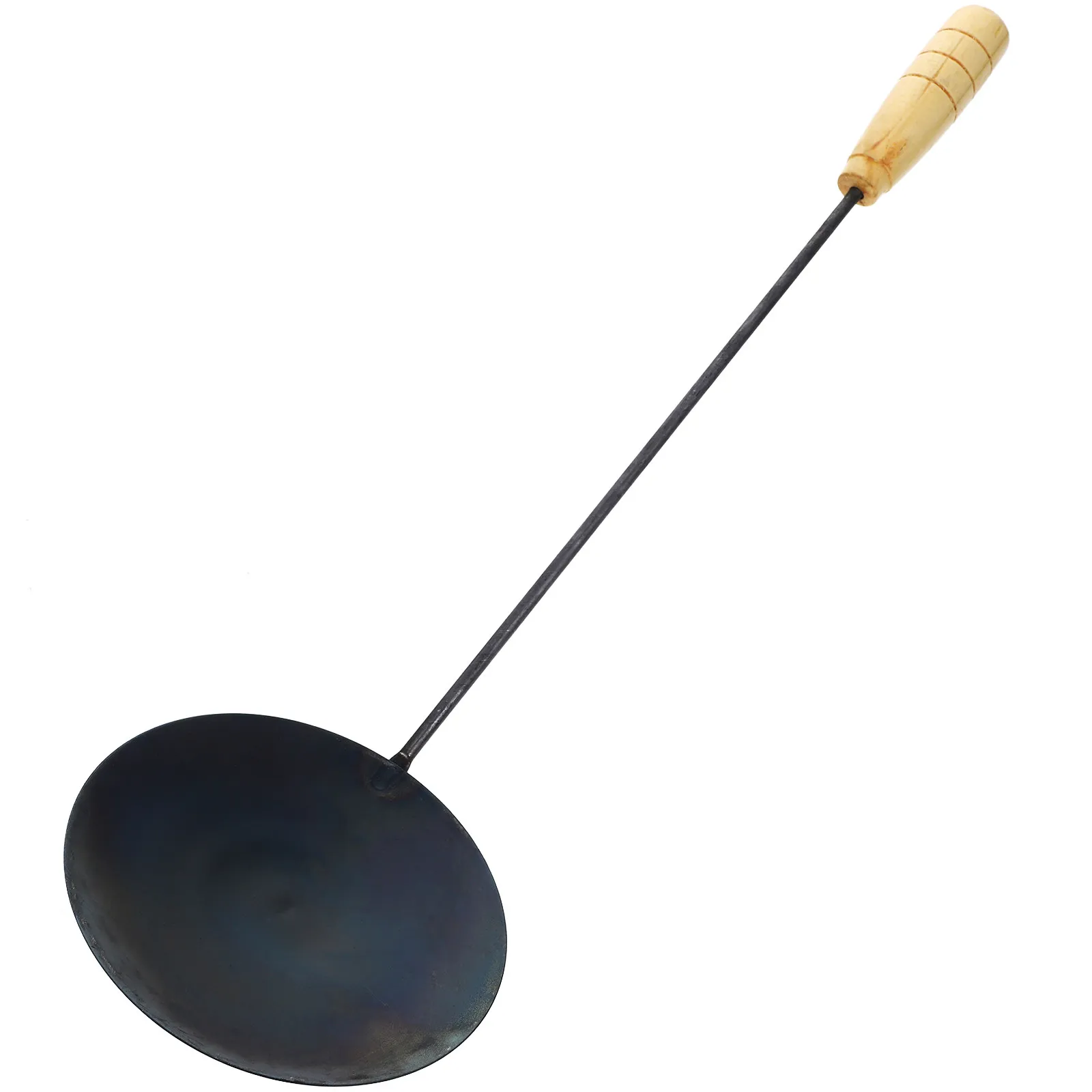 

Wrought Iron Cake Frying Spoon Nonstick Oil Cake Scoop Ergonomic Long Handle Kitchen Utensil for Pancakes Scallion Oil Cakes