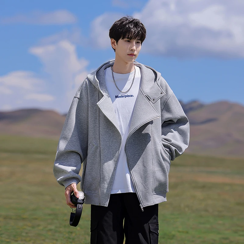 

Men's Outdoor Sports Leisure Windproof Breathable Hooded Jacket for Spring Autumn Fashion Trends Simple Natural Couple Jacket