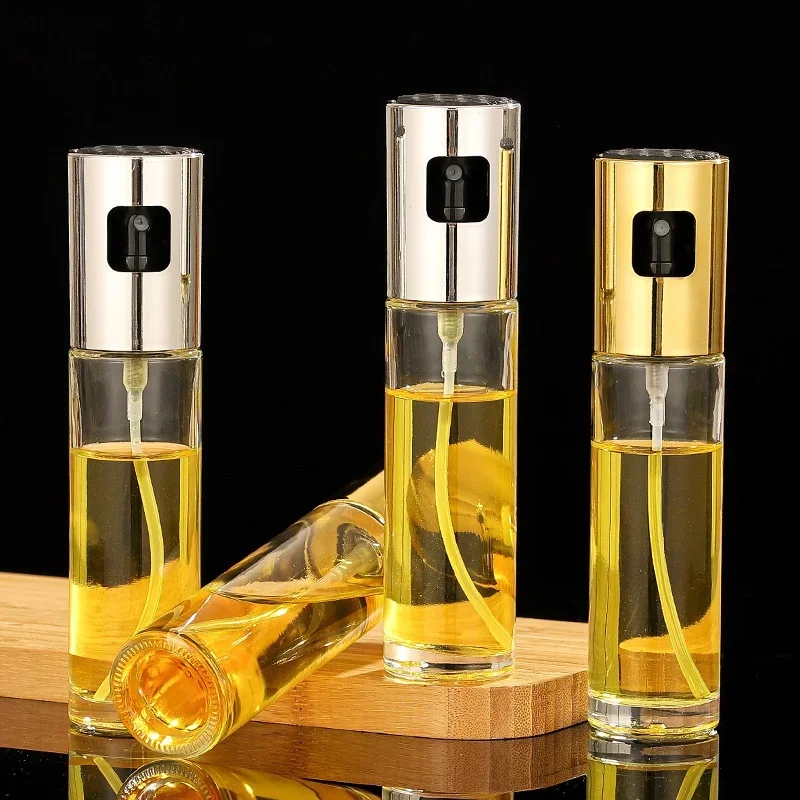

100ml Glass Oil Spray Pot Household Mist Oil Sprayer Kitchen Sauce Vinegar Seasoning Bottle BBQ Oil Spray Bottle