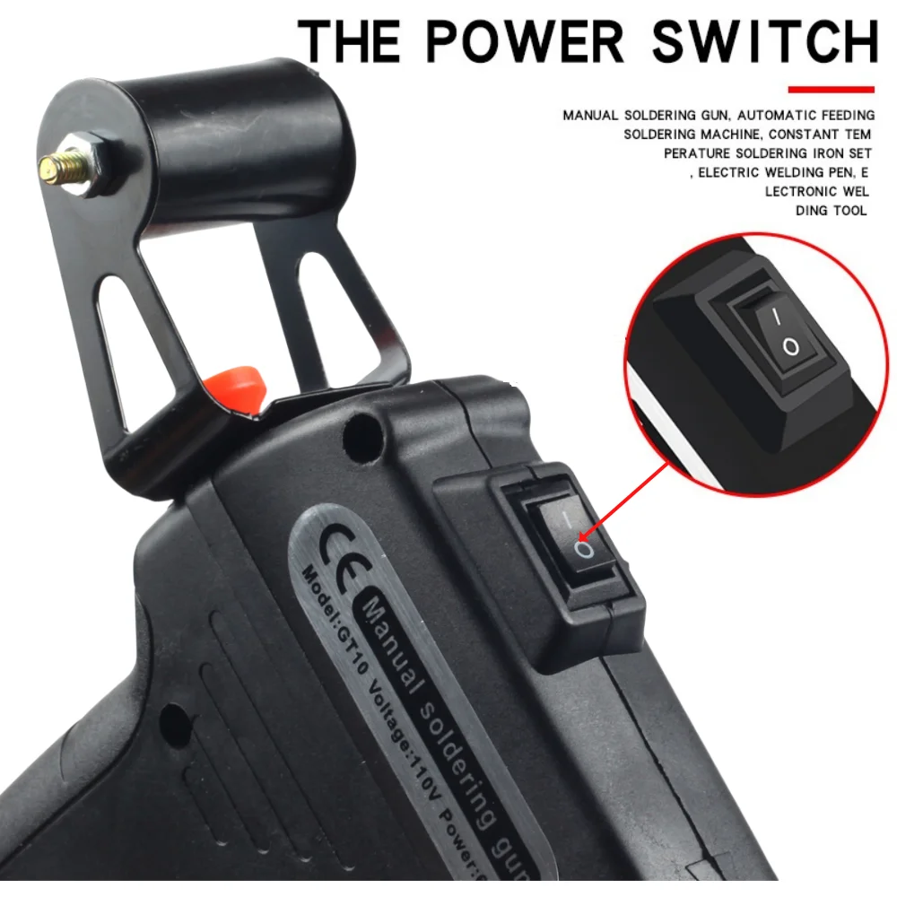 Imagem -04 - Ferro de Solda Elétrico Manual Aquecimento Interno Envio Automático Pistola de Lata Ferramentas de Reparação de Solda 110v 220v 60w us eu Plug