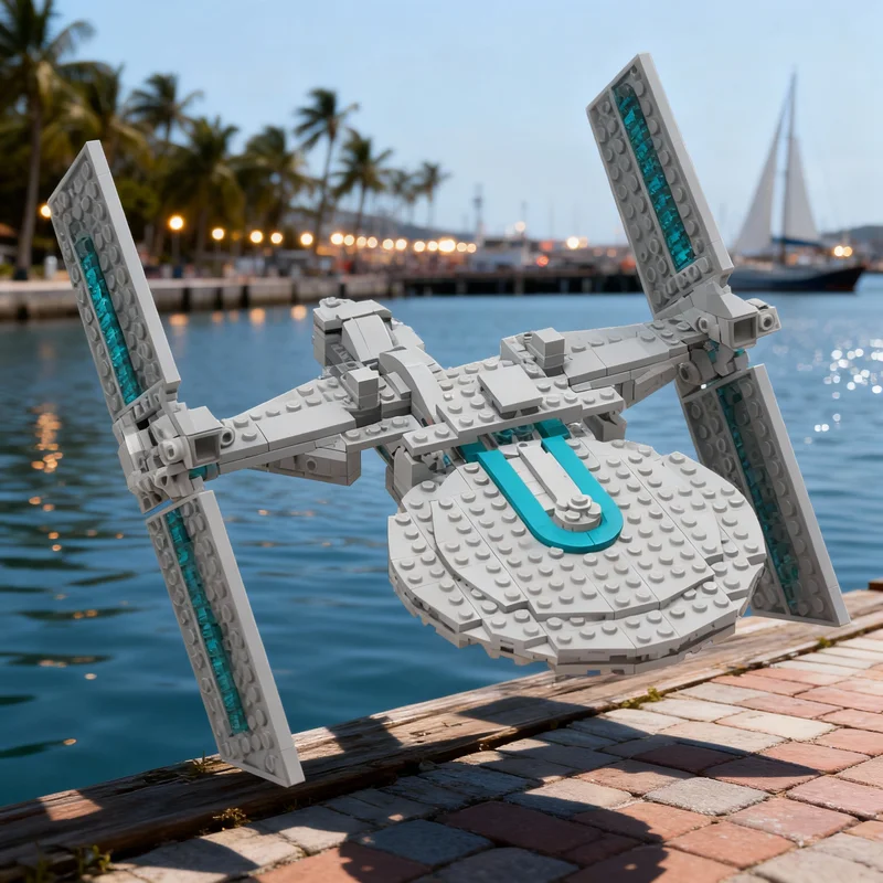 466 Pezzi MOC Spazio USS Akagi Classe Excelsior Variante Modello Blocchi da Costruzione Regalo di Natale Idea Giocattolo Educativo