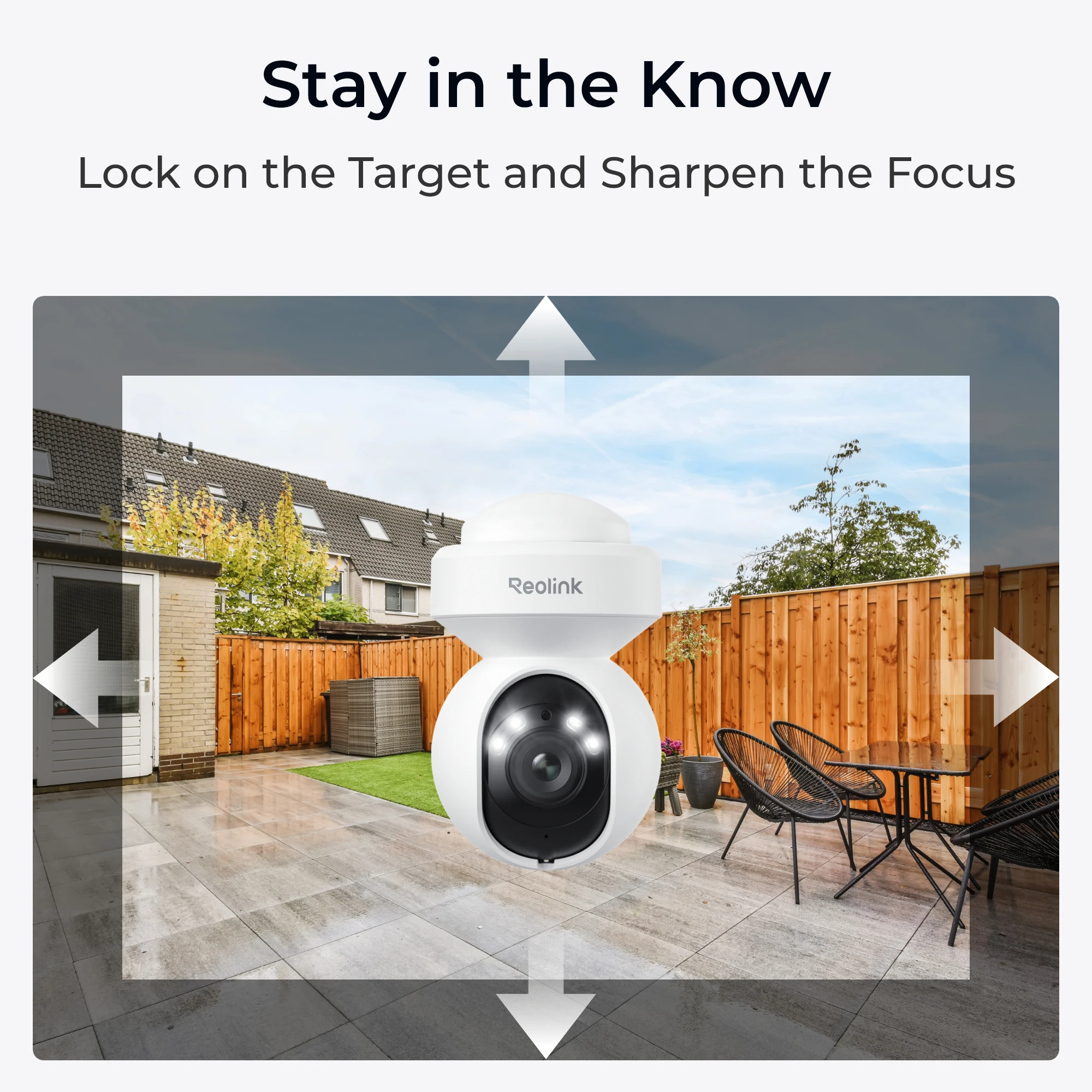 REO-LINK 4K كاميرا مراقبة خارجية WiFi 6 3X كاميرا PTZ بصرية لأمن المنزل تتبع الحركة الذكية مع أضواء كاشفة