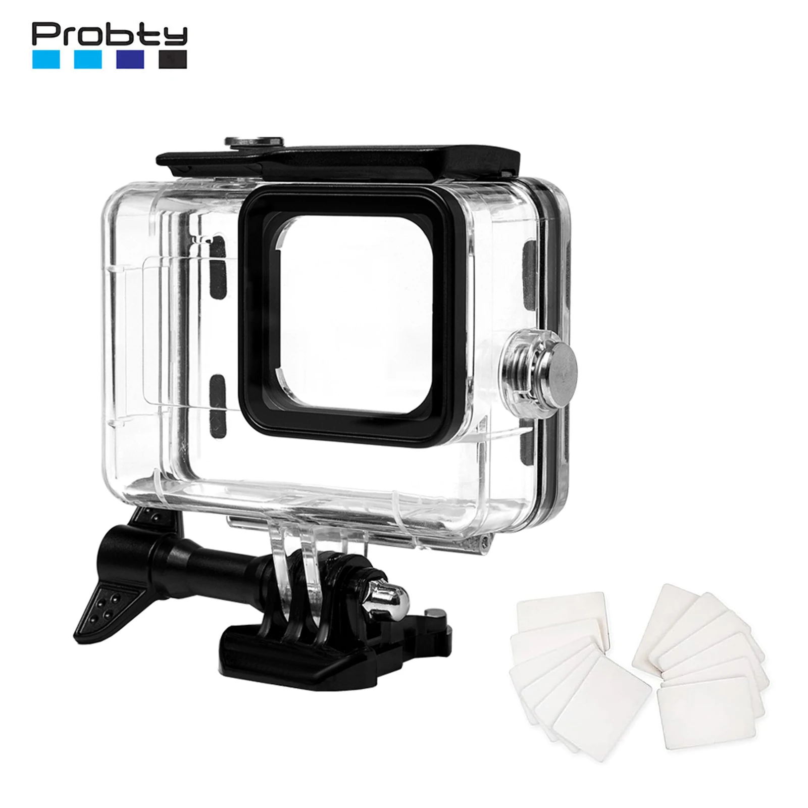 Probty - Carcasa Sumergible de 60 Metros para GoPro Hero 9/10/11/12/13, Carcasa Protectora Negra para Buceo Subacuático