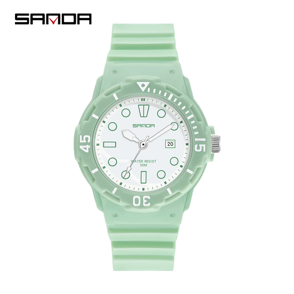 Sanda Top Brand 2022 New Simple Electronic Watch Multifunctional Versatile Women\'s Outdoor Sports Glow-in-the-dark Waterproof