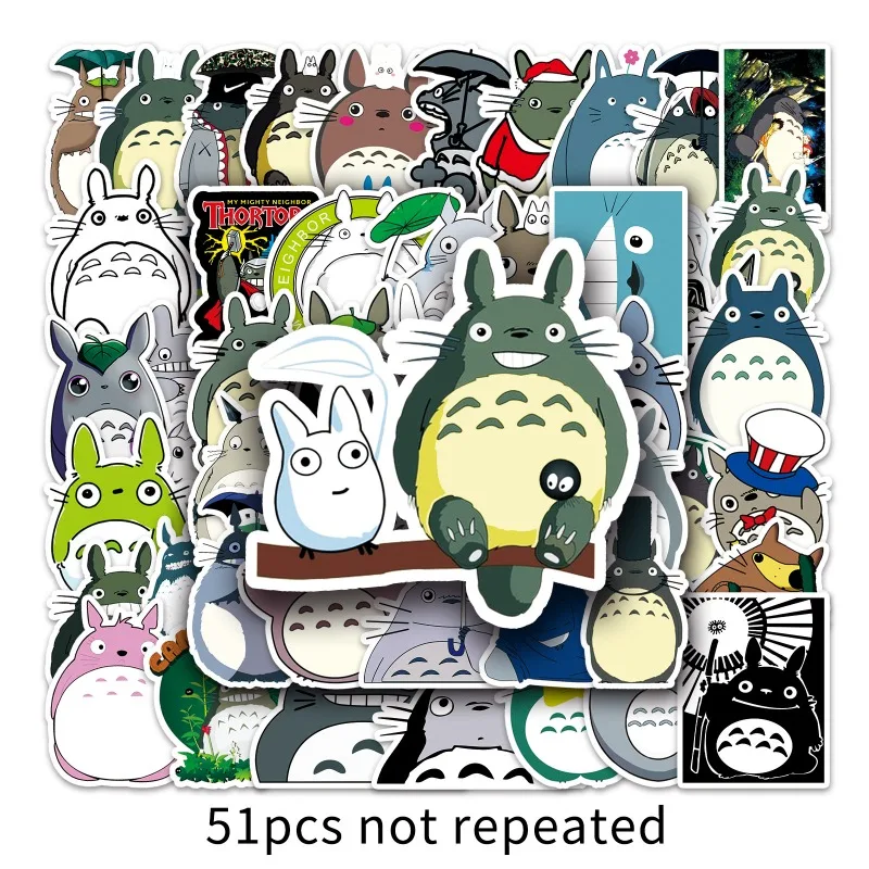 My Neighbor Totoro Graffiti Cartoon Stickers Waterproof Self-adhesive Decals for Luggage Laptops Cars and Scooters DIY Sticker view 2