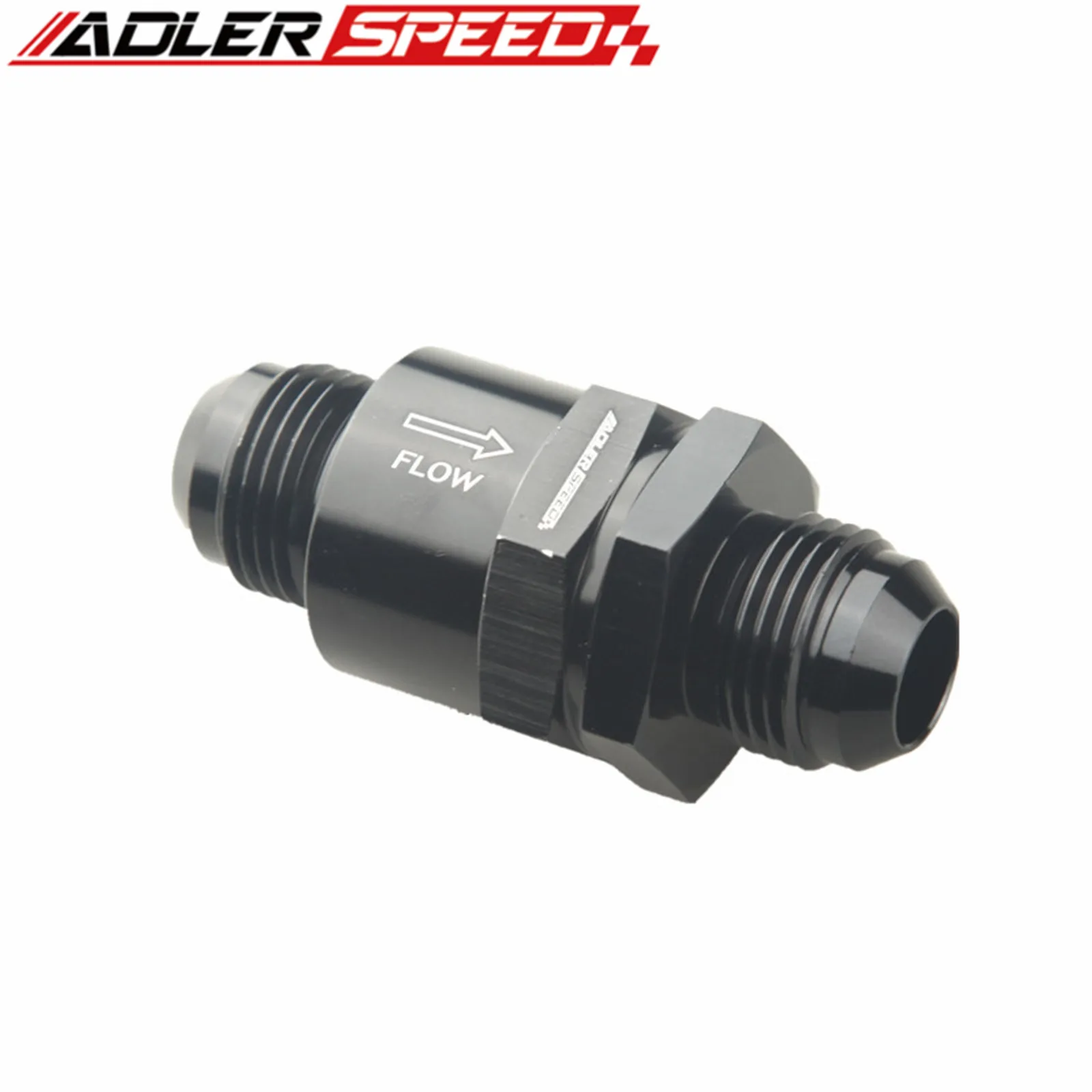 AN10 Aluminium Non Return One Way Check Valve Fuel EFI Fitting Adapter Black