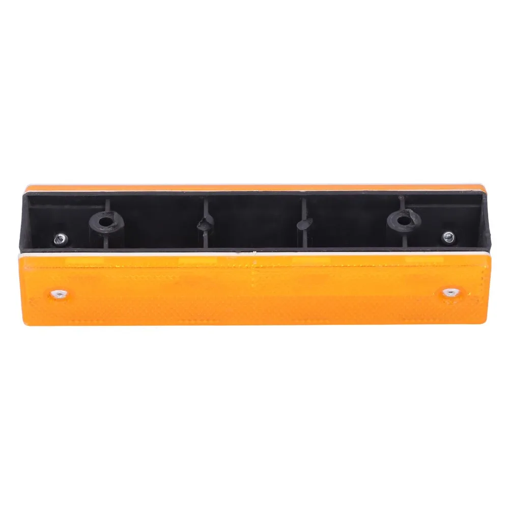 2PCS Durable Orange Reflective Road Compact Plastic Highway Traffic Warning Facilities Highlight Rectangle Stud Marker