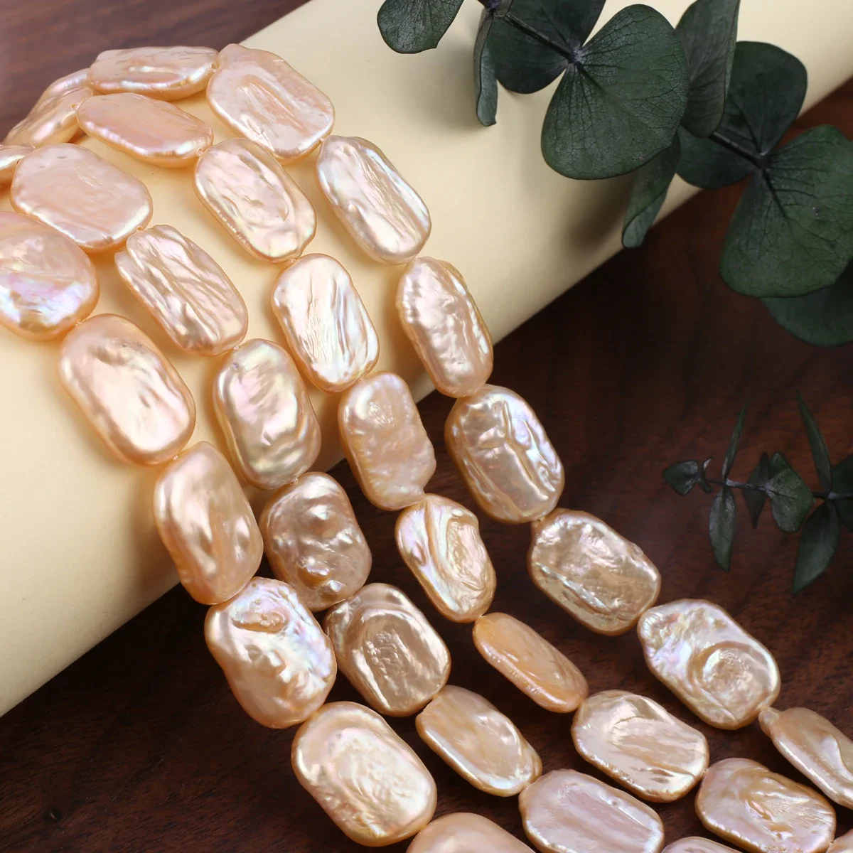 Natural Freshwater Pearl Baroque Beaded Yellow  Irregular Shape Loose Bead for Jewelry Making DIY Necklace Bracelet Accessories