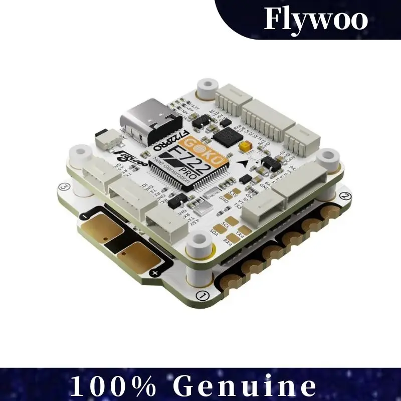 

Flywoo GOKU F722 Pro V2 55A 32Bit Flight Controller Stack, 128K 30x30 Plug & Play for DJI O4 O4 Pro FPV Drone DIY Parts