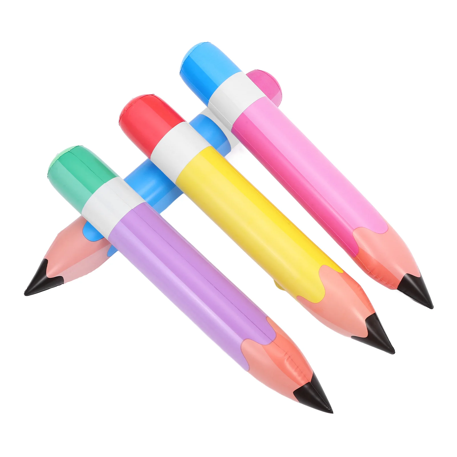 4 Pcs Inflatable Pencil Crayons Party Favor Decor Pvc Giant Preschool for Tall Decoration