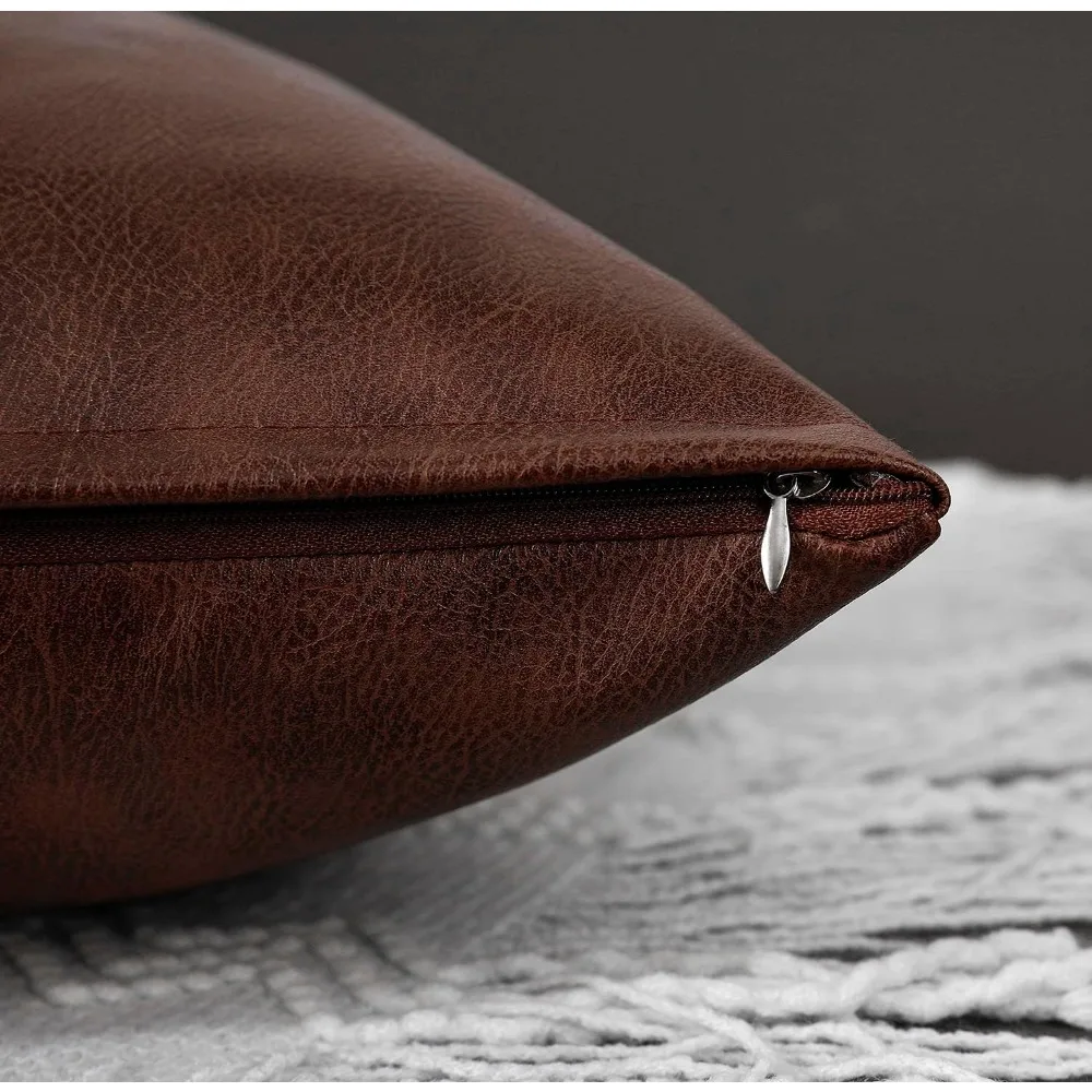 أغطية وسائد فاخرة لكامل الجسم مقاس 21 × 54، جلد صناعي ممتاز لأريكة المزرعة وديكور سرير الأريكة #5