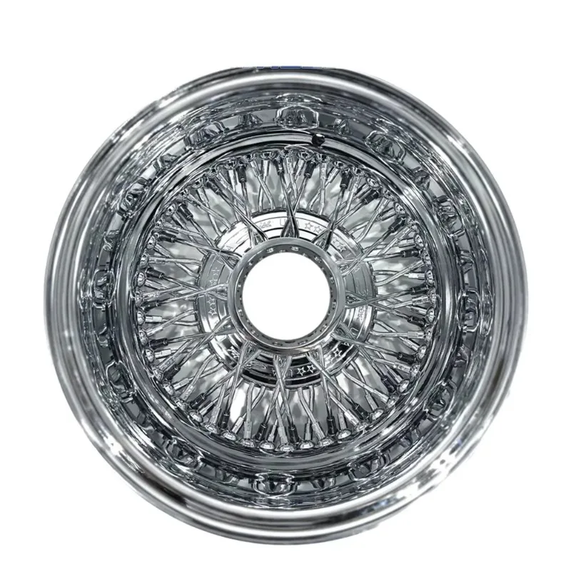 Lowrider 13x7 Reverse 100 Straight Lace Spoke Chrome Wire Wheel Rim Forging Wheel Zenith Wire Wheel