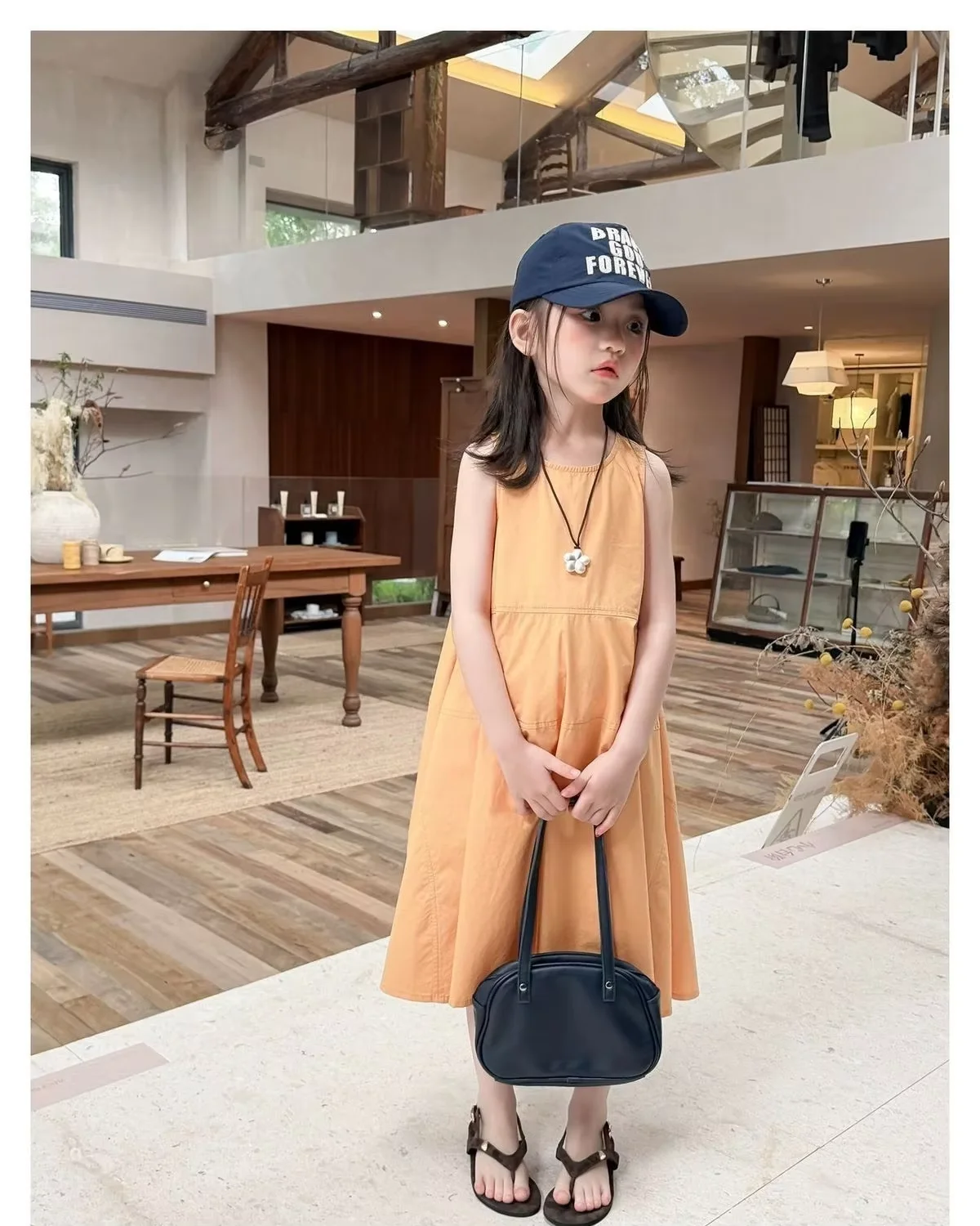 

Girls' Summer Dress Fashion New Style Children's Stylish Sleeveless Pure Cotton Tank Top Skirt 100-160CM