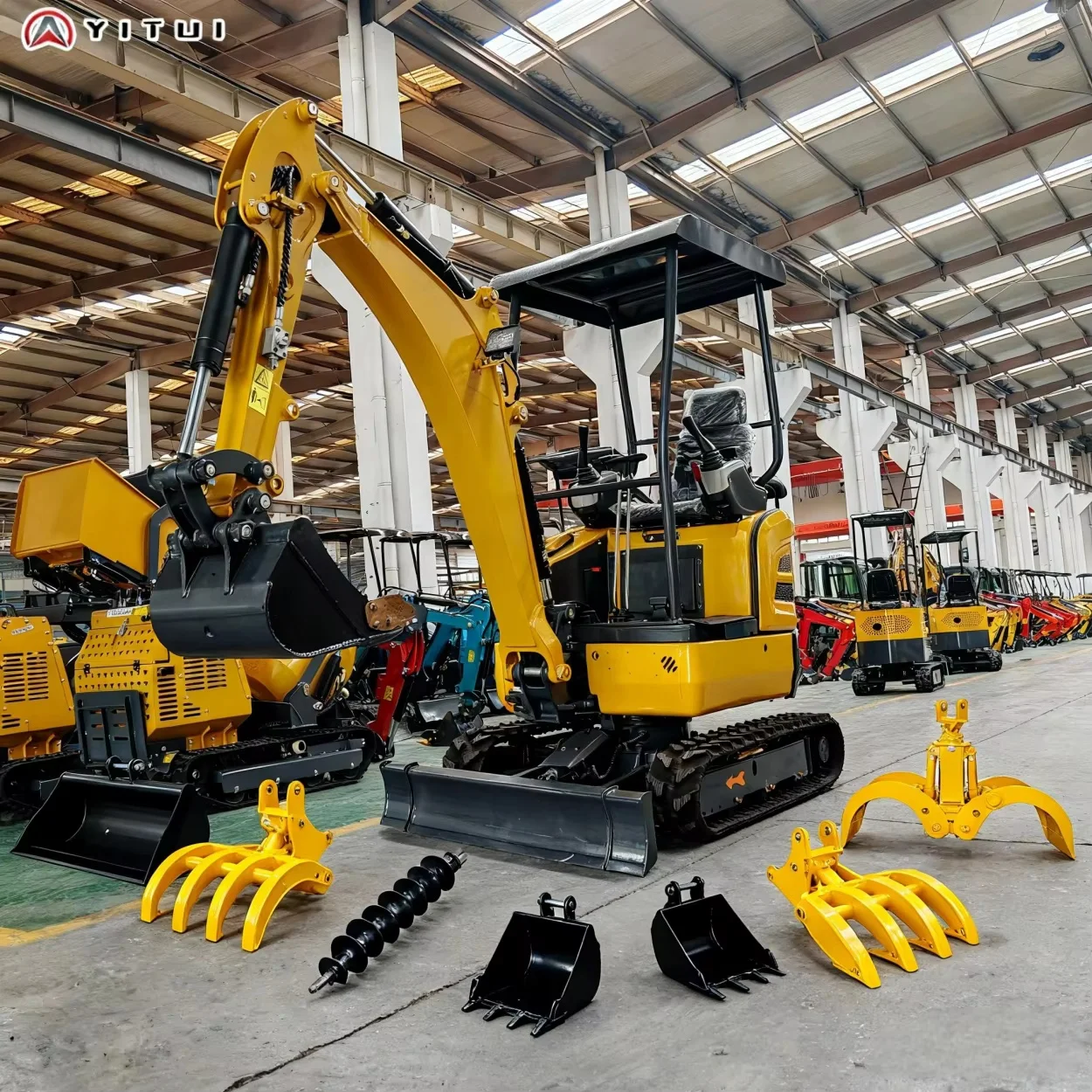 New Mini Excavator 2.6 Tons. High Quality Hydraulic Crawler Type 1.2 Ton Mini Excavator Customized Multiple Accessories