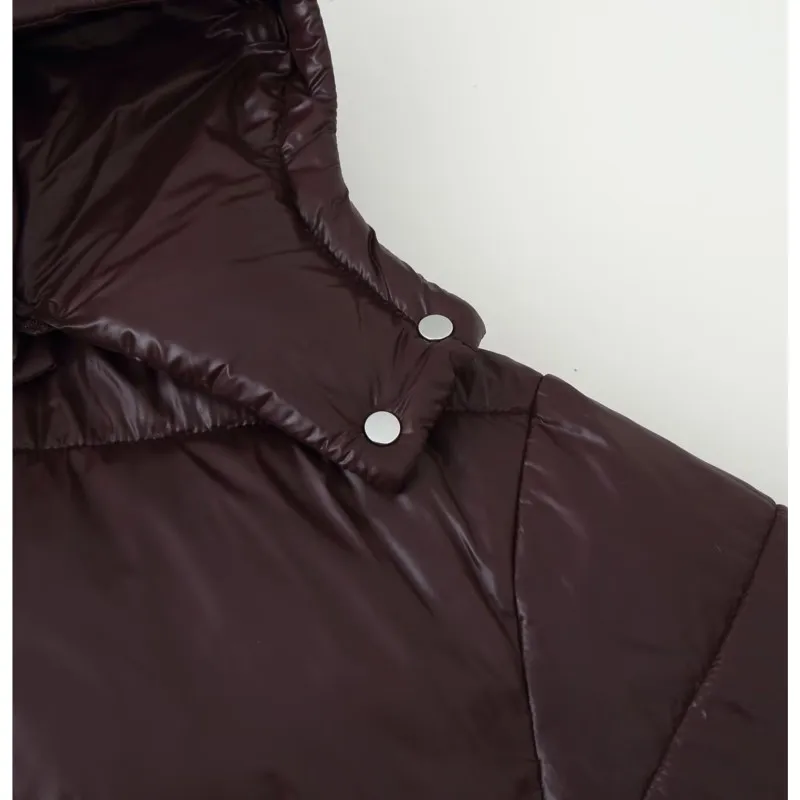 Giacca da donna in cotone con cappuccio con viso luminoso invernale moda casual cappotti caldi a maniche lunghe streetwear larghi top femminili