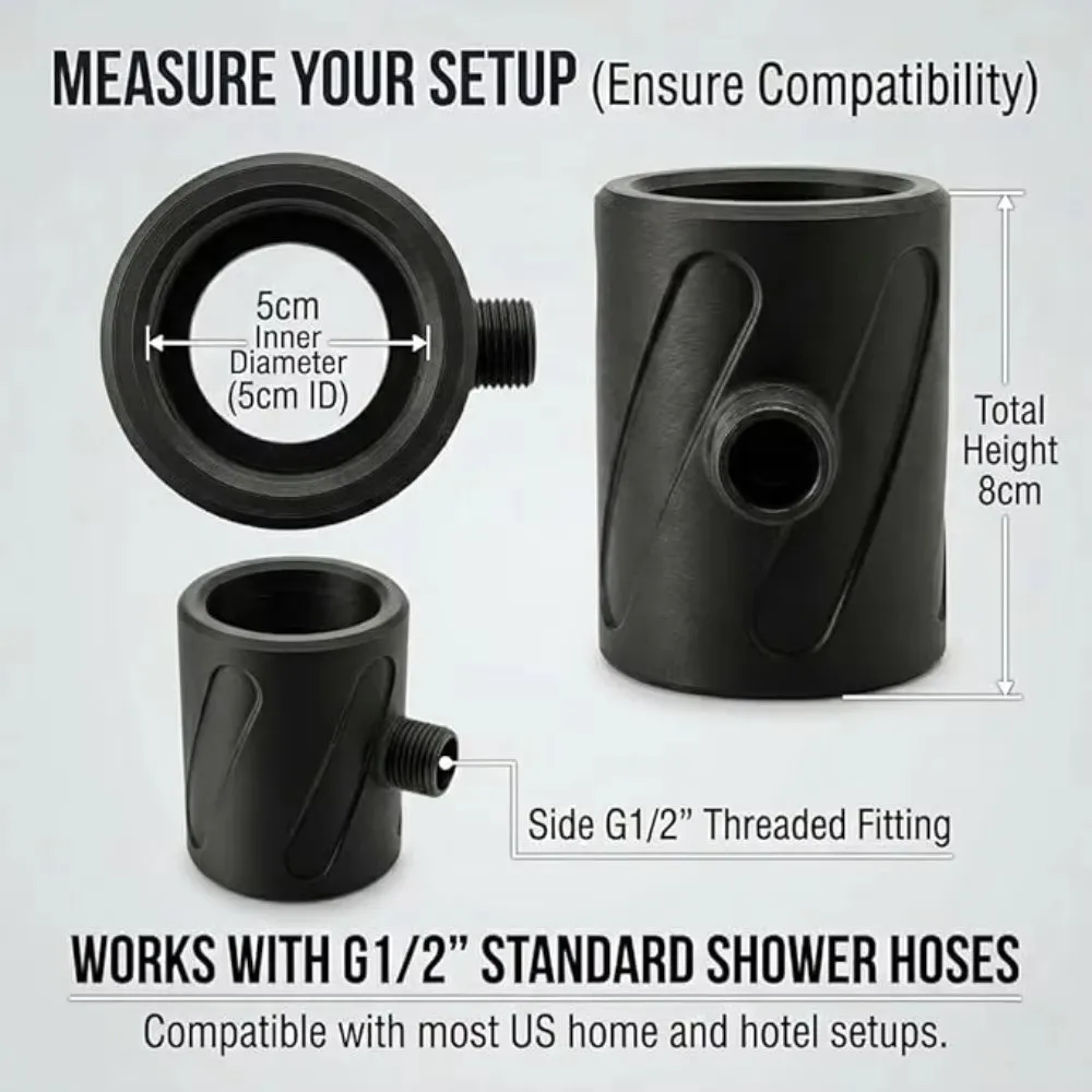New 3D Printed Handheld Shower Head 2-in-1 Shower Accessories Circular Massage Shower Head High Pressure Powerful Massage Shower
