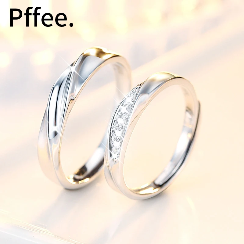 

Christmas Lovers' Mobius Engagement Rings For Women Couple Wedding Ring Sets For Men Fine Jewelry 925 Sterling Silver Certified