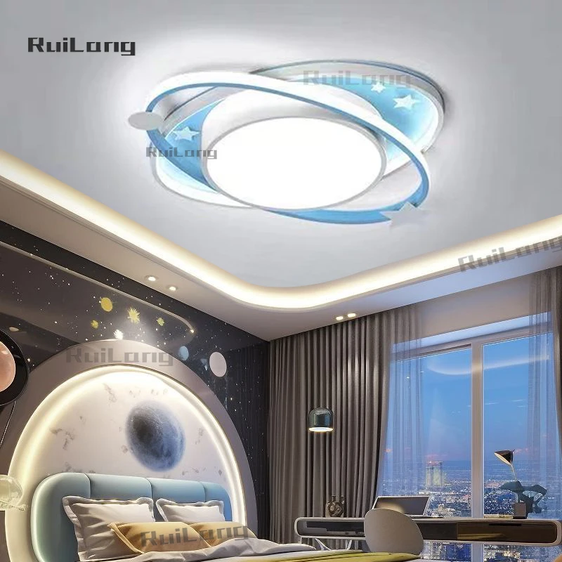 

Cartoon Space Ceiling Light For Kids Room Baby Girls Boys Bedroom Ceiling Lamp Planet Chandelier Cartoon Led люстра потолочная