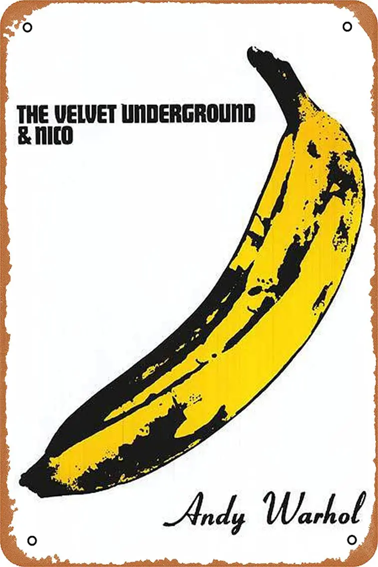 Muzuputs Velvet Underground & Nico Retro Vintage Metal Tin Sign 8x12 inch Home Decor Art