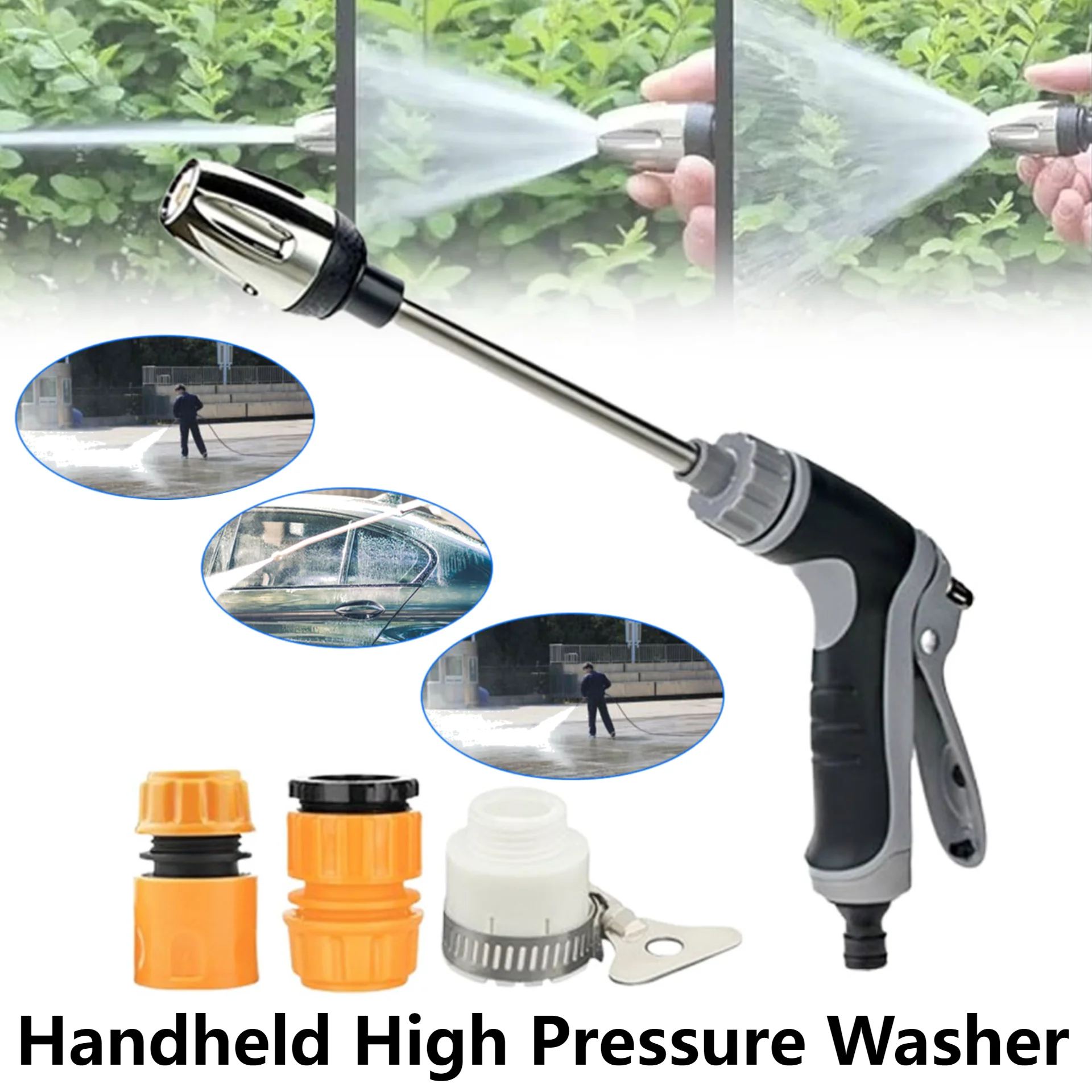 Water Gun High-Pressure Water Spray Gun Car Washer Hose Nozzle Garden Watering Sprinkler High Pressure Turbowasher Cleaning Tool
