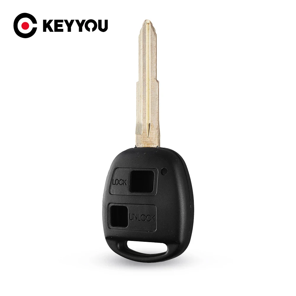 KEYYOU 10x 2 Buttons Uncut TOY41R Blade Remote Car Key Cover Case Shell For Toyota Yaris Camry RAV4 Prado Cruise Key