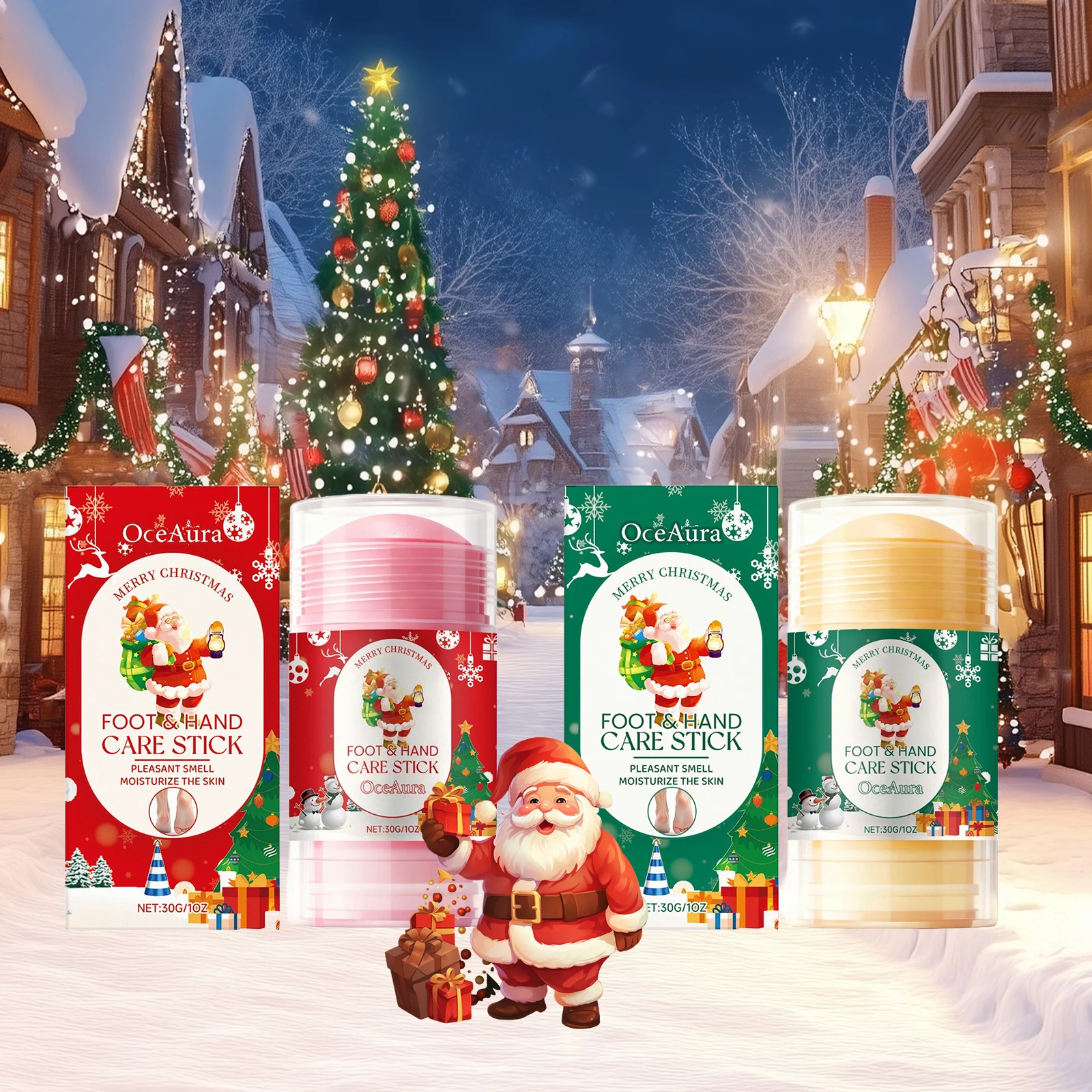 Christmas Hand Foot Cream Repair Softening Dry Cracked Durable Moisturizer Travel Hydrating Nourishing Balm Autumn Winter Gift