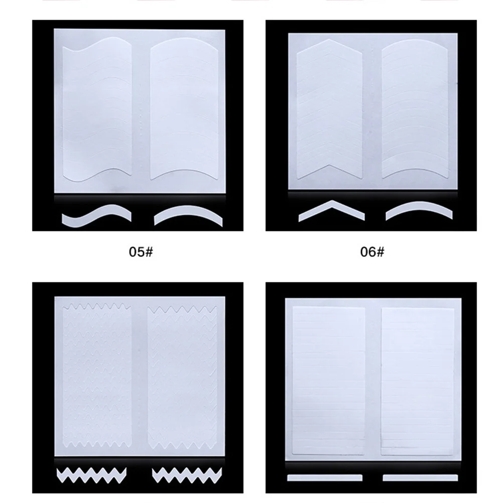 2 Box French Type Nail Sticker Creative Manicure Decals Supplies for Women White Durable Safe Professional Personal