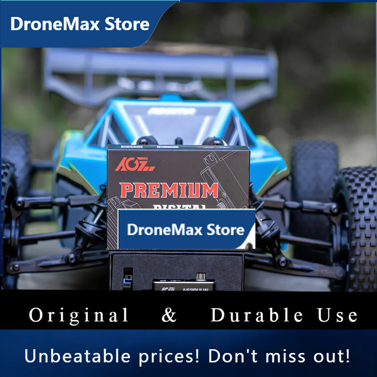 DroMaAGFRC Low Profile A53BULW 3S/4S 34KG High Torque Programmable Brushless Servo For 1/10 Scale RC Car Crawler Buggy Racing Bo