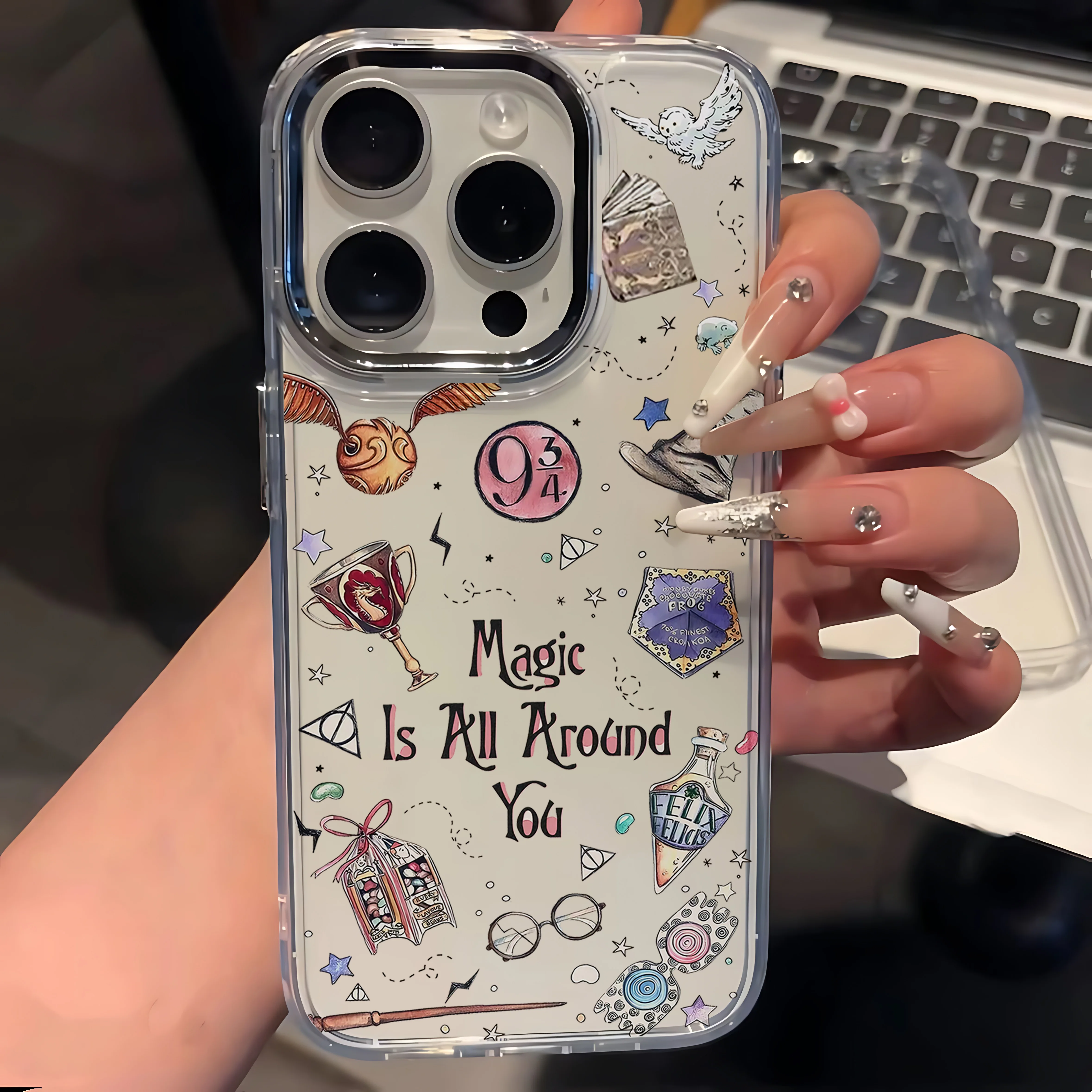 Hot P-Potters Wand Phone Case for IPhone 17 16e 16 15 14 13 12 11 Mini Pro Max X XR  8 7 Air Plus Transparent Harries Soft Cover - náhled 3