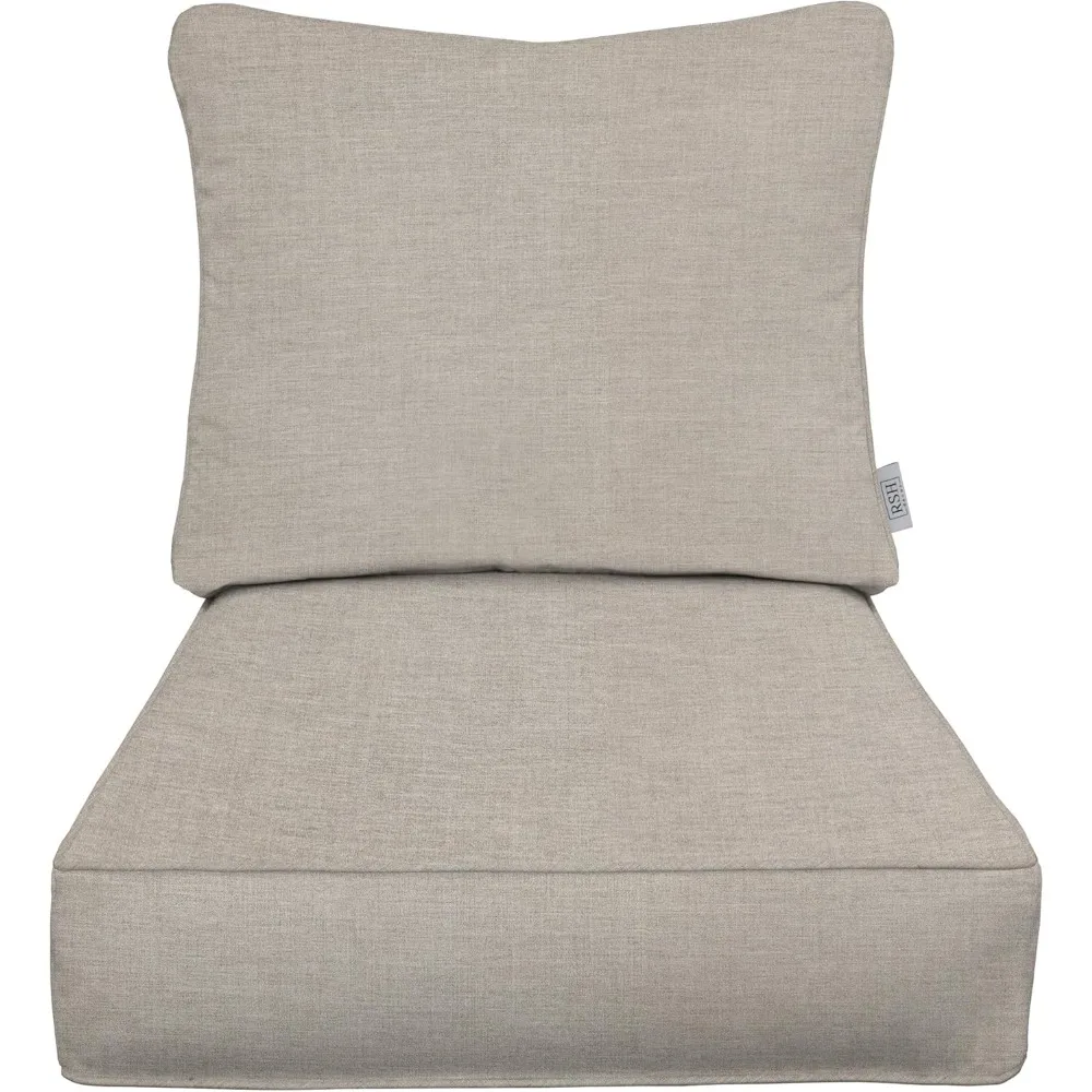 Sunbrella Deep Seating Cushion with Pillow Back 24” x 27” Seat Water and Fade-Resistant Performance Fabric Outdoor Chair