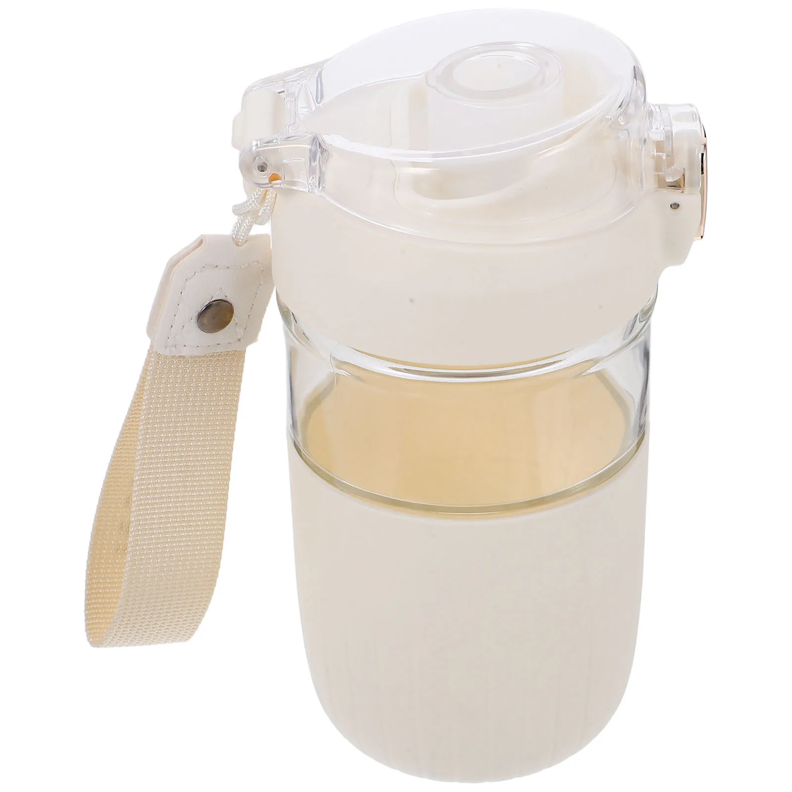 

Glass Coffee Cup with Sleeve and Lid Cold Drink Tumbler Water Travel Mug