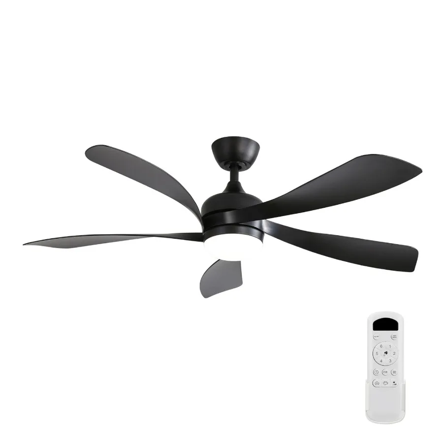 

Same as W882P146310 52 Inch Modern Ceiling Fan With 3 Color Dimmable 5 ABS Blades Remote Control Reversible DC Motor With Led L