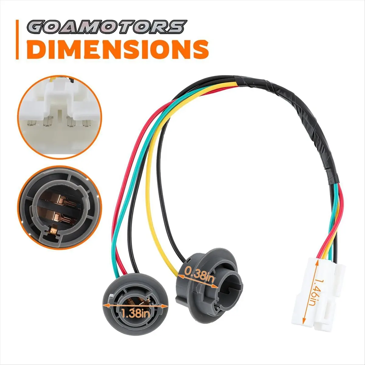#25S Rear Taillight Socket Wire Harness Kit 92440-1M200 for Kia Forte,92440-1M200,(Black)