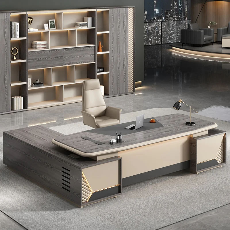 Boss Room desk CEO portable modern furniture baked paint office Computer Gaming desk chair combination manager escrivaninha