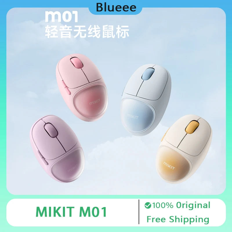 

MIKIT M01 Wireless Gaming Mouse Dual-mode 2.4G Bluetooth Mice Colorful Ergonomics ESport Lightweight 2400DPI