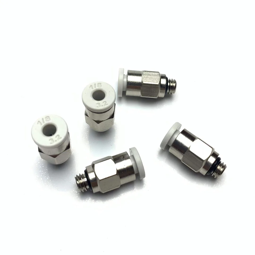 White Cap Mini Fitting M3 M5 M6 M8 1/8