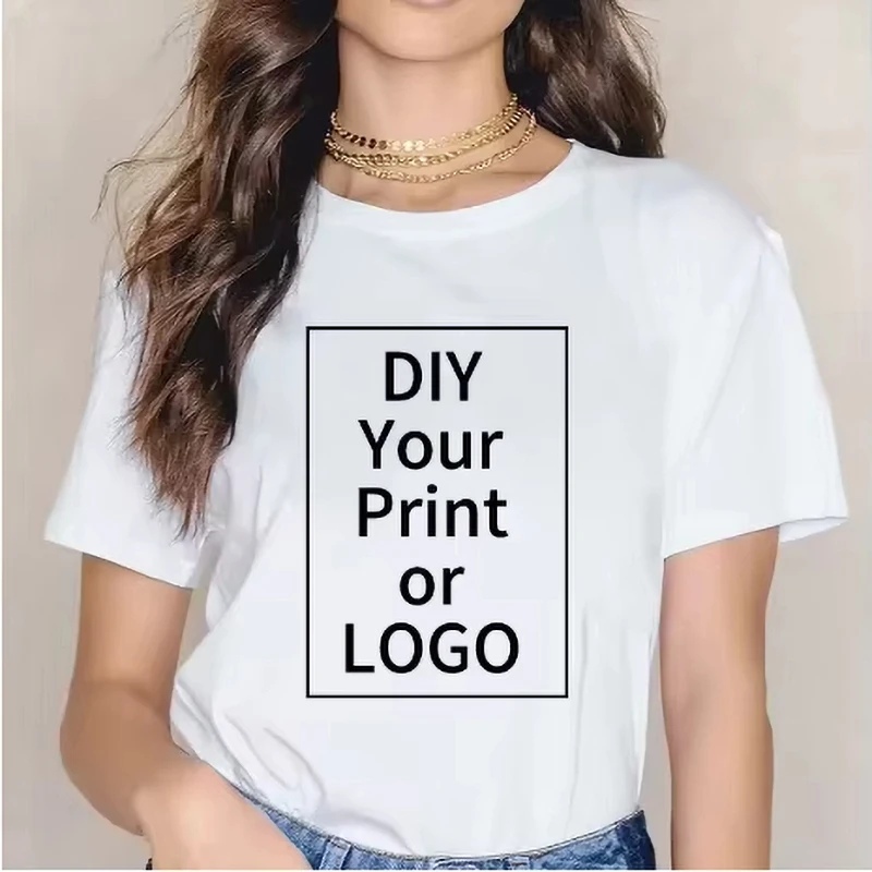 

180g Custom Women Men Personalized Printed Short Sleeve Your Logo Photo Brand Text T-Shirt Customize Graphic Clothin