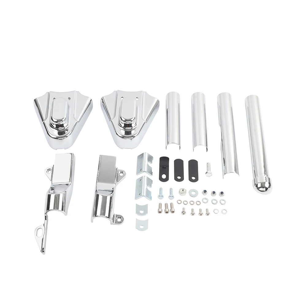 8Pcs/Set Chrome Motorcycle Swingarm Covers with Phantom Axle Cover Kit Metal For Harley Softail Models 2000-2005 2006 2007