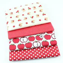 New Red Apple Dot Searies Printed Diy Patchwork Cloth For Quilting Baby Cribs Cushions Dress Sewing Tissus Cotton Fabric Tecido