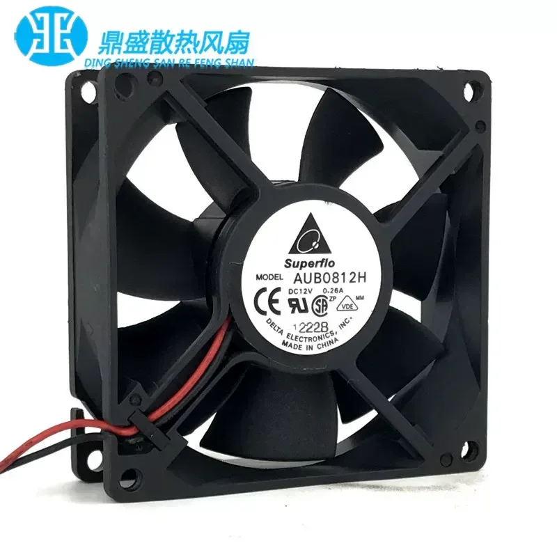 for Delta AUB0812H 12V 0.26A 8025 3 Wire Cooling Fan Projector Heat Sink Cooler Original Brand New