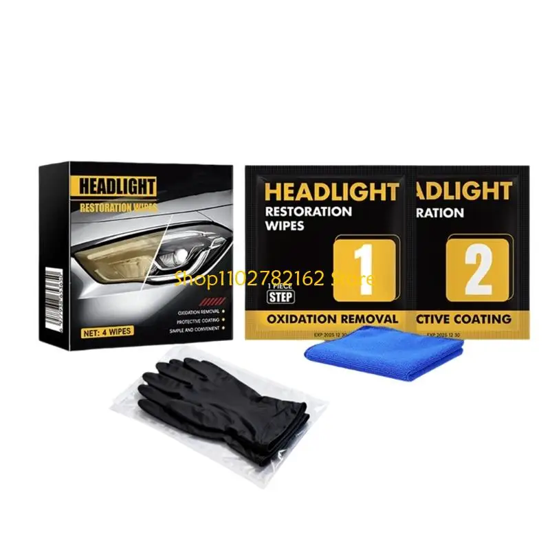 

547B Headlight Revitalizing Wipes Pack Convenient To Carry Brings Back Original Appearance