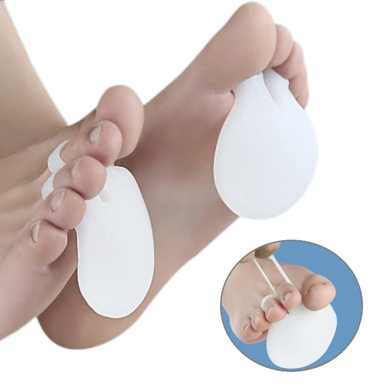 10pieces=5pairs Forefoot Feet Care Straightener Pain Relief Gel Silicone Toe Splitter Cushion Metatarsal Half Yard Orthotic Pad